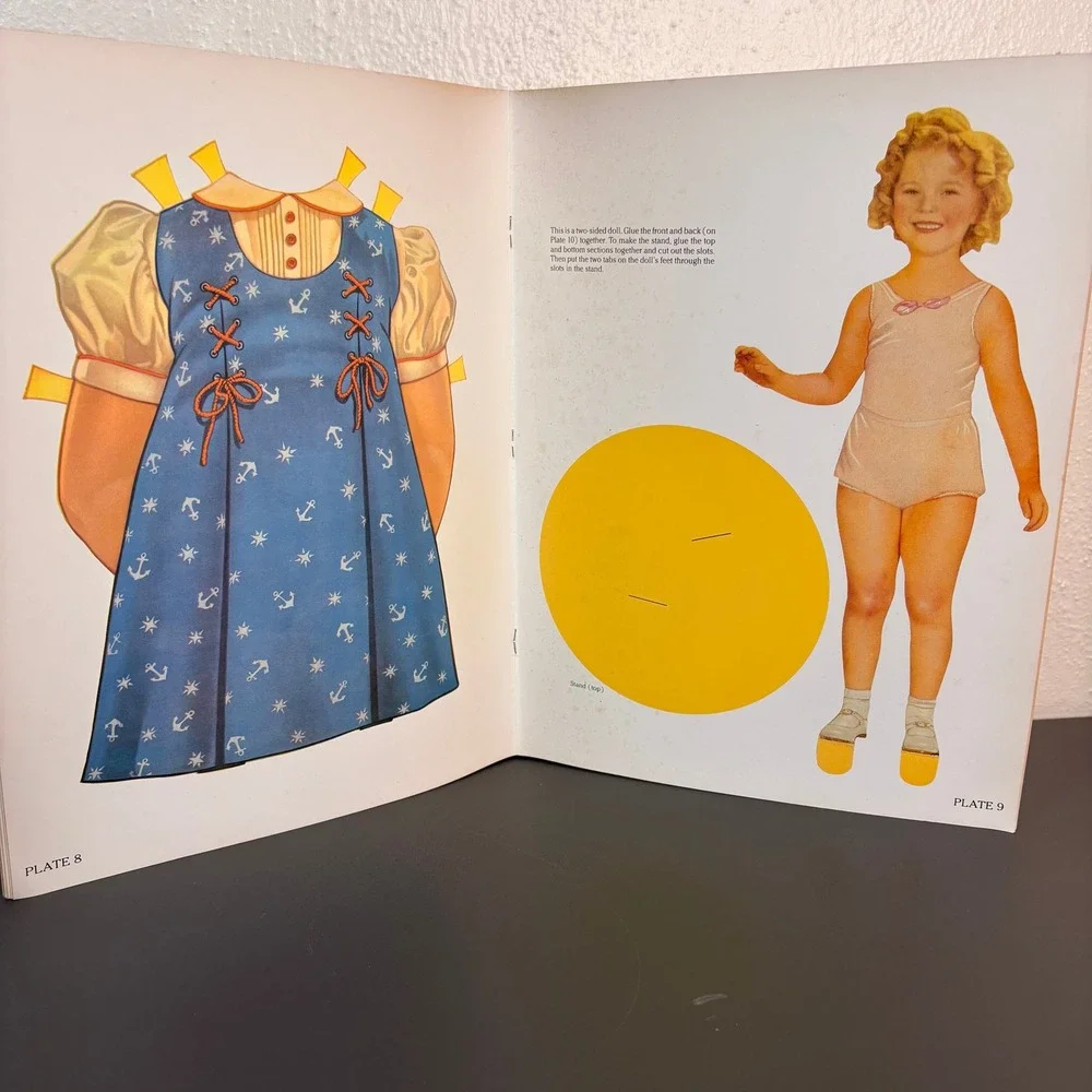 Dover Shirley Temple Paper Dolls Kids OS Multicolor Good Unused Vintage Style